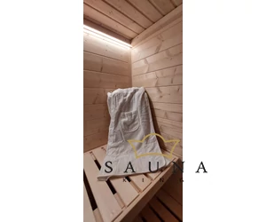 Eliga Sauna-Kilt weiß mit Außentasche für Herren, ca 50cm