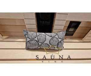 JOKIPIIN Premium Set: Saunakissen, Liegetuch, Sitztuch, Grau, mit Baumstammmuster