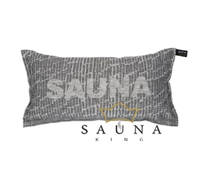 JOKIPIIN Premium Set: Saunakissen, Liegetuch, Sitztuch, Grau, Mit Aufschrift SAUNA