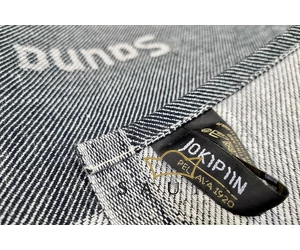 JOKIPIIN Premium Set: Saunakissen, Liegetuch, Sitztuch, Grau, Mit Aufschrift SAUNA
