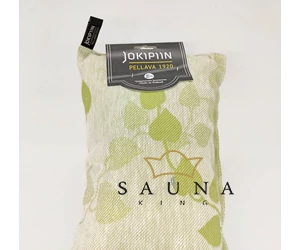 JOKIPIIN Premium Set: Saunakissen, Liegetuch, Sitztuch, Grün, mit Blätter Motiv