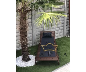 PIKKUPUOTI Strandset (Strandtuch, Sitztuch, Kissen), Anthrazit, alles mit Rentier Motiv