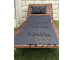 PIKKUPUOTI Strandset (Strandtuch, Sitztuch, Kissen), Anthrazit, alles mit Rentier Motiv