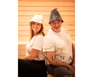 Sauna-Textillogo mit hitzebeständiger Transferfolie (ohne Produkt)
