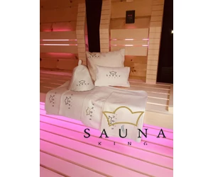 Sauna-Textillogo mit hitzebeständiger Transferfolie (ohne Produkt)