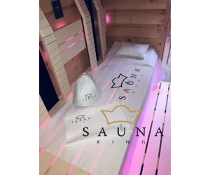 Sauna-Textillogo mit hitzebeständiger Transferfolie (ohne Produkt)