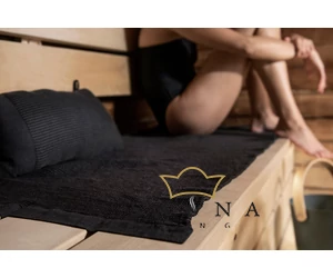 RENTO "Kenno" Sauna Liegetuch, Grau, 160 x 60 cm