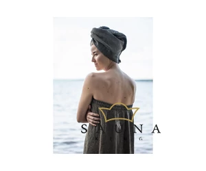 RENTO "Kenno" Damen Sauna-Kilt, Braun, 145 x 85 cm