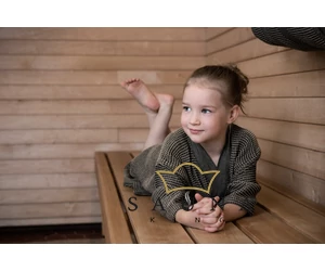 RENTO "Kenno" Bademantel für Kindern, Braun, S/M