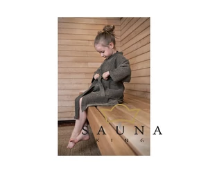 RENTO "Kenno" Bademantel für Kindern, Braun, S/M