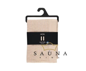 RENTO "Kenno" Sauna Handtuch, Beige, 50 × 70 cm