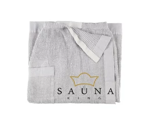 RENTO "Kenno" Herren Sauna-Kilt, hellgrau, 145 x 70 cm