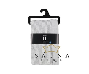 RENTO "Kenno" Sauna Liegetuch, hellgrau, 60 x 160 cm