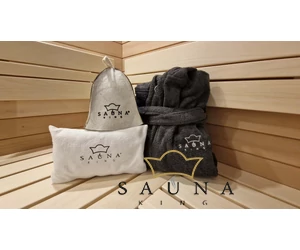 Sauna-Textillogo mit Maschinenstickerei (ohne Produkt)