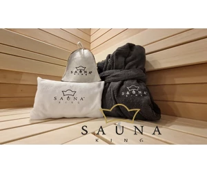 Sauna-Textillogo mit Maschinenstickerei (ohne Produkt)