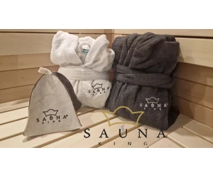 Sauna-Textillogo mit Maschinenstickerei (ohne Produkt)