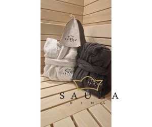 Sauna-Textillogo mit Maschinenstickerei (ohne Produkt)