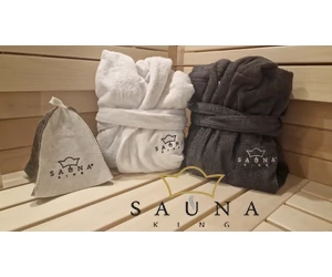 Sauna-Textillogo mit Maschinenstickerei (ohne Produkt)