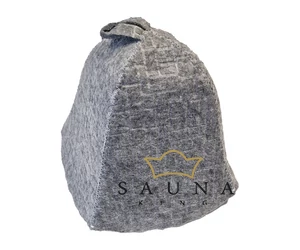 Strukturierter grauer Sauna-Mütze – Klares Design, maximaler Komfort