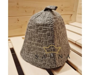 Strukturierter grauer Sauna-Mütze – Klares Design, maximaler Komfort