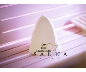 Sauna-Mütze aus Wollemischung, Weiß, mit Sauna Motiv VI.