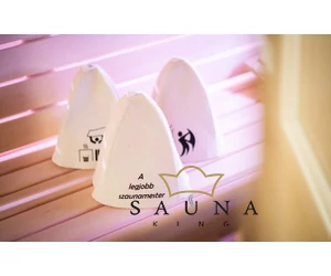 Sauna-Mütze aus Wollemischung, Weiß, mit Sauna Motiv V.