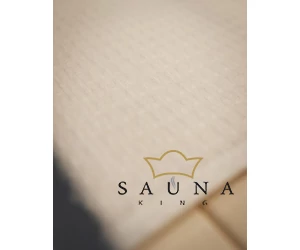 Saunatuch mit Wespenmuster, weiße Leinwand, 100x150 cm, 200 g/m²