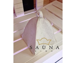 Sauna-Mütze aus Wollemischung, Ecru