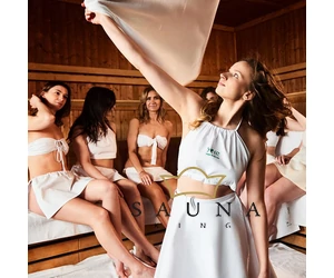 YEYE Sauna Kleidung PRO für Saunanutzer und SAUNAMEISTER, weiß
