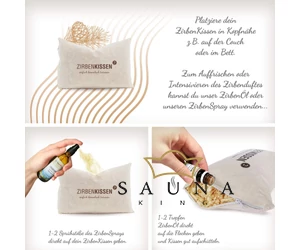 Zirbenkissen „Gute Nacht” Set