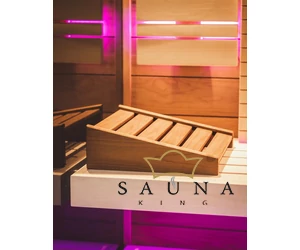 Formschöne Sauna  Kopfstütze aus Thermo Holz