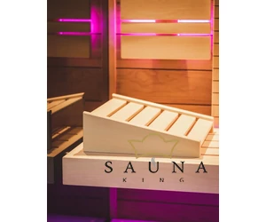 Formschöne Sauna Kopfstütze aus natur Holz