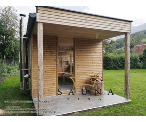 HARVIA Schornstein Set für holzbeheizter Saunaofen, Wanddurchführung, Edelstahl