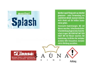 Menthol Splash flüssiges Menthol für den kühlenden Effekt