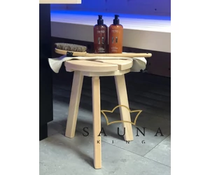 Sauna Hocker rund aus Erlenholz