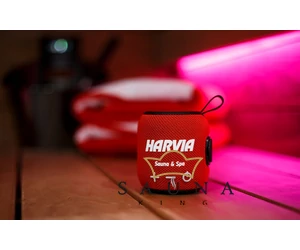 HARVIA Bluetooth-Lautsprecher rot 5 W, 1800 mAh, IPX6 wasserdicht und hitzebeständig bis max. 65℃