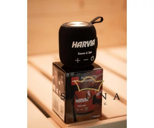 HARVIA Bluetooth-Lautsprecher schwarz 5 W, 1800 mAh, IPX6 wasserdicht und hitzebeständig bis max. 65℃