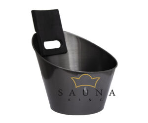 HARVIA Luxus Sauna Zubehör Set in der modernen Farbe Schwarz, mit Saunabeleuchtung