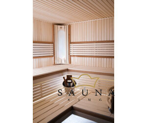 HARVIA Luxus Sauna Zubehör Set in der modernen Farbe Edelstahl, mit Saunabeleuchtung