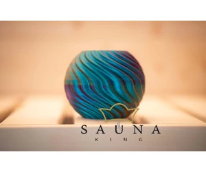 Sauna-Eisballmaschine, Petrolblau
