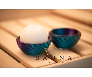 Sauna-Eisballmaschine, Petrolblau