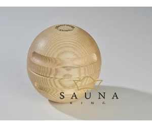 SAUNAGUT Eiskugel-Set aus Eschenholz