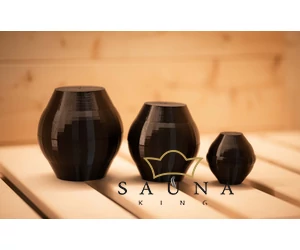 BASSAU Schwarzes Eiskugel-Set in drei Größen