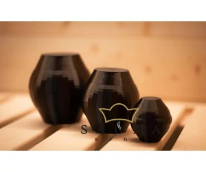 BASSAU Schwarzes Eiskugel-Set in drei Größen