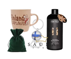 FINN Sauna Geschenkbox für Weihnachten, für Herren, mit RENTO Saunaduft „Lebkuchen”
