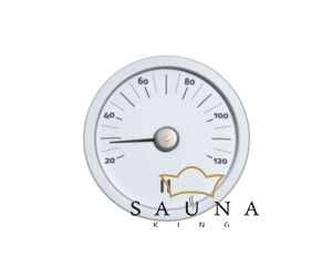 RENTO Saunakübel-Set 5L, Thermometer aus Aluminium, Silber