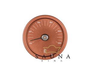 RENTO Saunakübel-Set  5L, Thermometer aus Aluminium, Braun