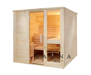 HARVIA Finnsauna Komfort Large mit Saunaofen & Steuerung 208 x 206 cm
