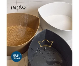 RENTO „Pisara“ Biokomposit- Fußwanne, Dunkelgrau