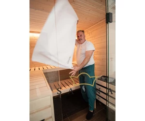 Sauna-, Yoga- oder Haremshose, Petrolblau L/XL